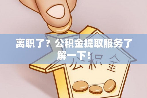 细河离职了？公积金提取服务了解一下！