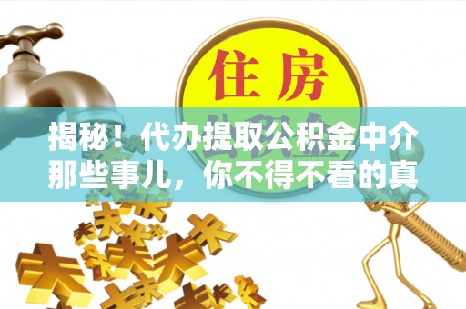 细河揭秘！代办提取公积金中介那些事儿，你不得不看的真相